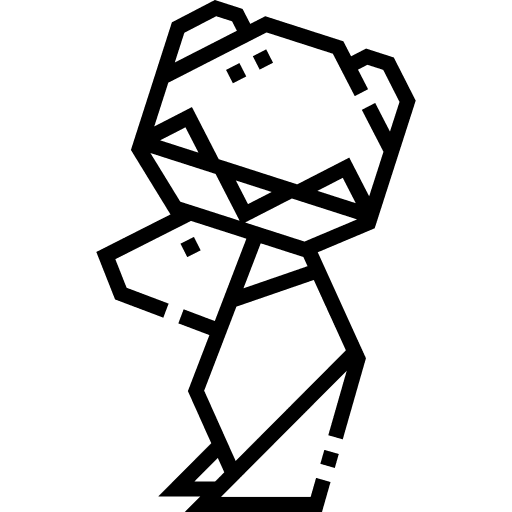 Panda paper craft animal icon