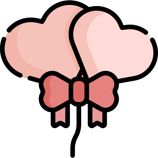 Balloon heart celebration balloon icon