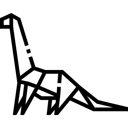 Brontosaurus craft origami art icon