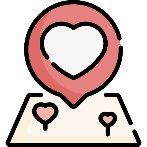 Placeholder map pointer valentines day love icon