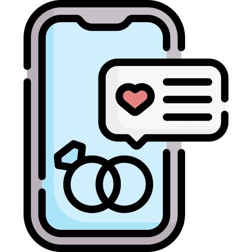 Wedding invitation heart communications wedding invitation icon