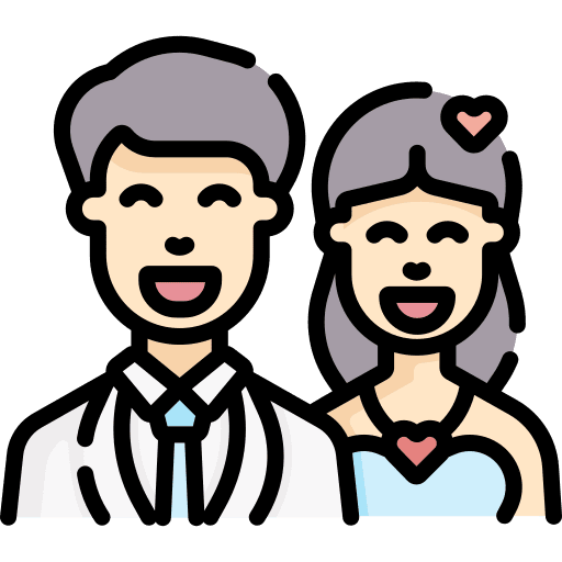 Couple man caucasian marriage icon