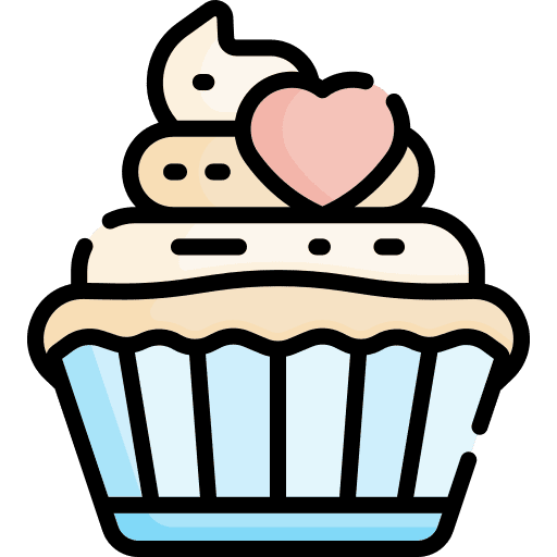 Cupcake sweet wedding cupcake icon