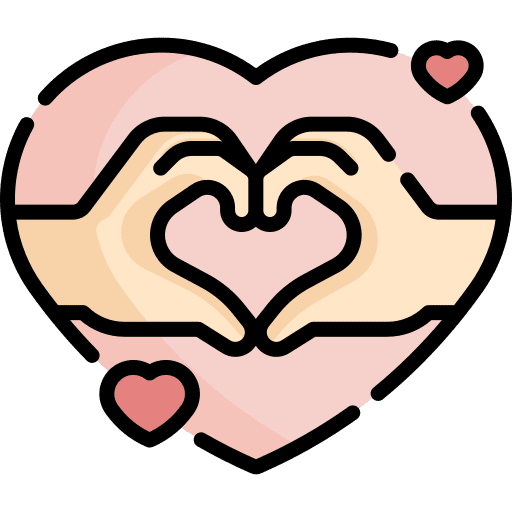 Heart hand love and romance valentines day icon