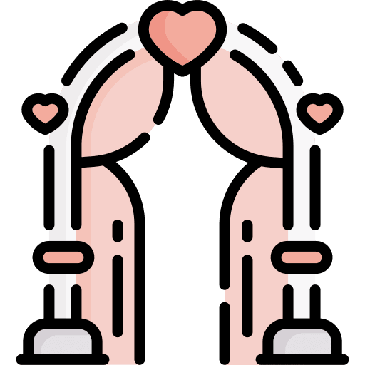 Wedding arch romantic wedding arch gate icon