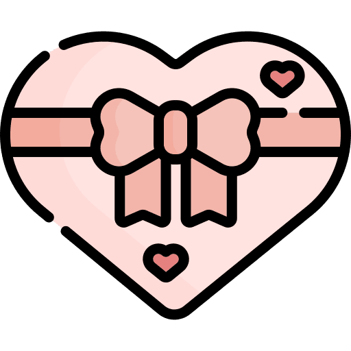 Wedding gift shape love and romance wedding gift icon