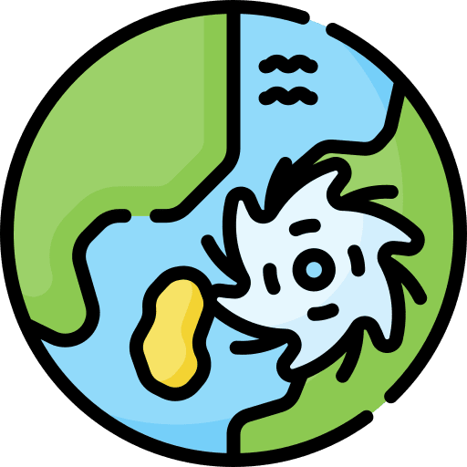 Cyclone hurricane meteorology ecology and environment icon