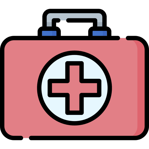 First aid kit health care medical emergency kit icon
