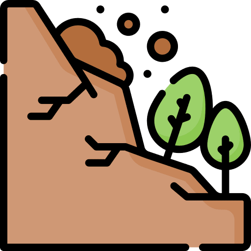 Landslide avalanche landslip landslide icon