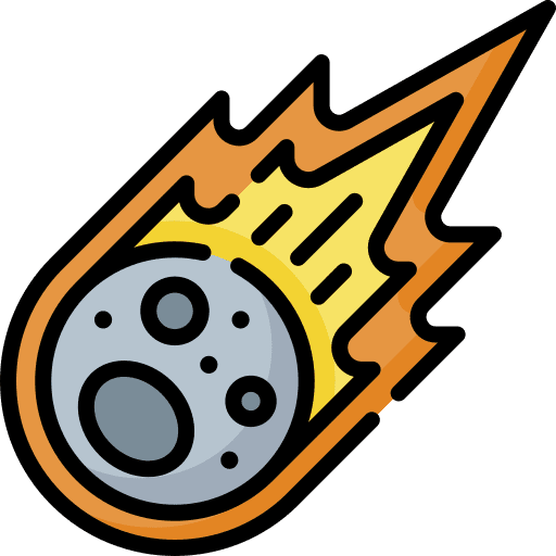 Meteor universe astronomy falling icon