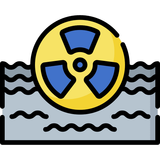 Pollution contamination sewage radioactive icon