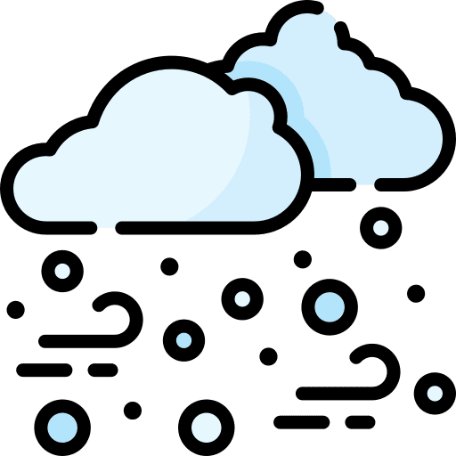 Snow storm cold wind blizzard icon