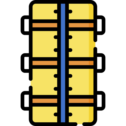 Corpse body healthcare and medical bag icon