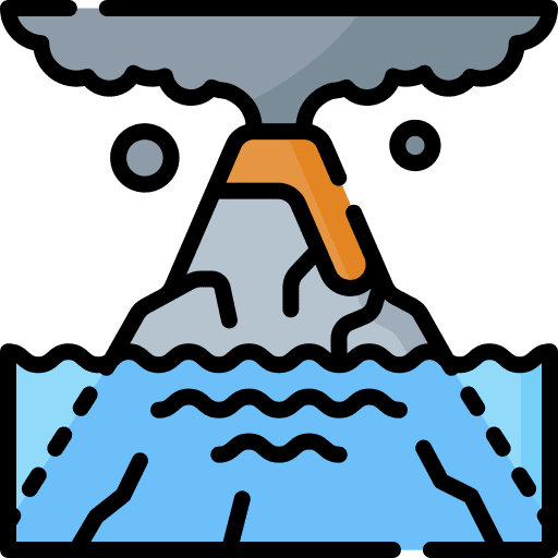 Eruption natural disaster ecology and environment volcano icon