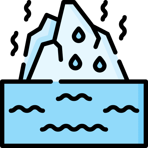 Glacier ecology and environment water glacier icon