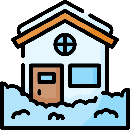 Snow ecology and environment snowing architecture and city icon