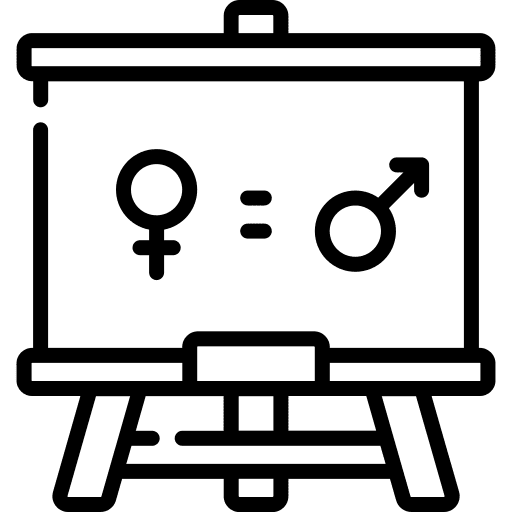 Equality education blackboard woman icon