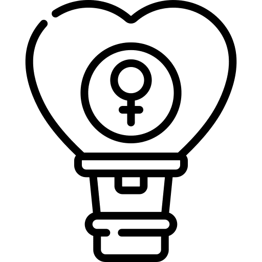 Hot air balloon female symbol femenine transportation icon