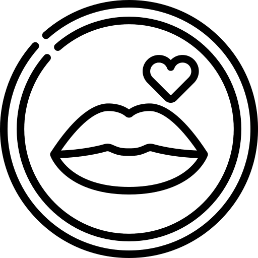 Kiss body part mouth lip icon