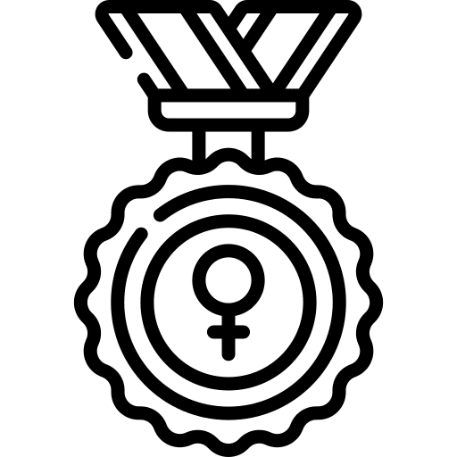 Medal medal womens day feminism icon