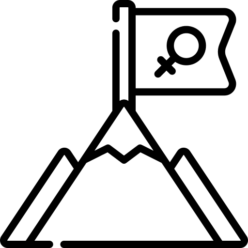 Mountain seo and web achievement flag icon