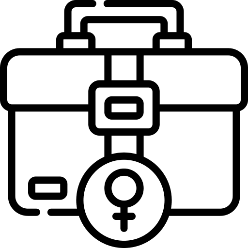 Briefcase vindication business and finance equality icon