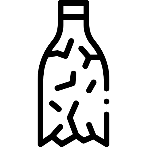 Broken bottle broken waste glass bottle icon