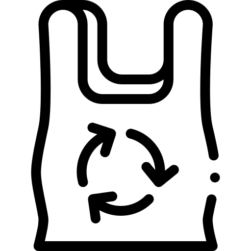 Plastic bag nature zero waste reusable icon