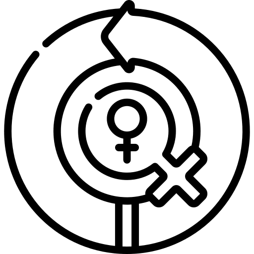 Womens day time ribbon shapes and symbols icon