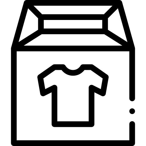 Clothes clothing bin recycle icon