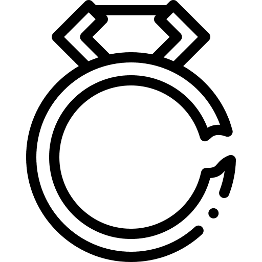 Diamond ring diamond ring broken recycle icon