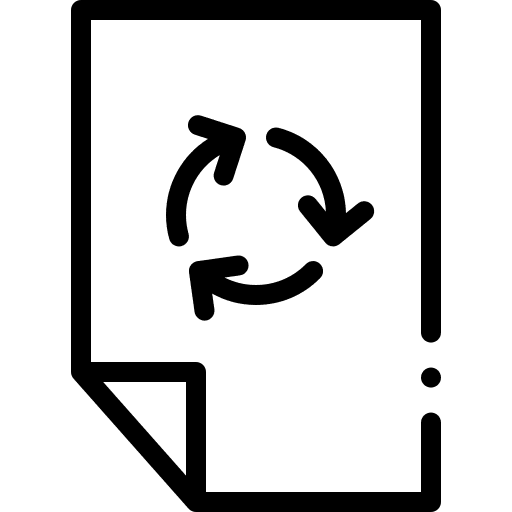 Paper recycle ecology and environment paper reuse icon