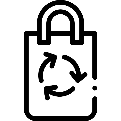 Recycled bag recycled bag shopping bag reusable icon