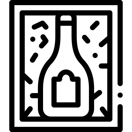 Packaging delivery wine bottle pack icon