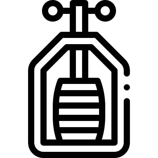 Pressing grapes pressing food and restaurant icon