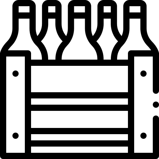 Wine box food and restaurant package wine icon