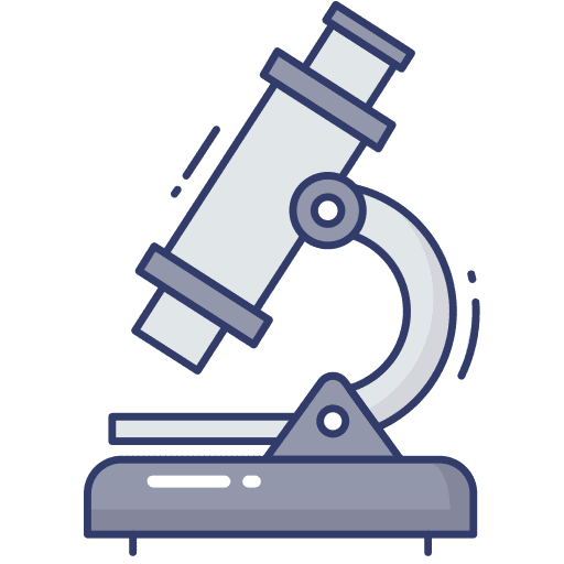 Microscope healthcare and medical microscope observation icon