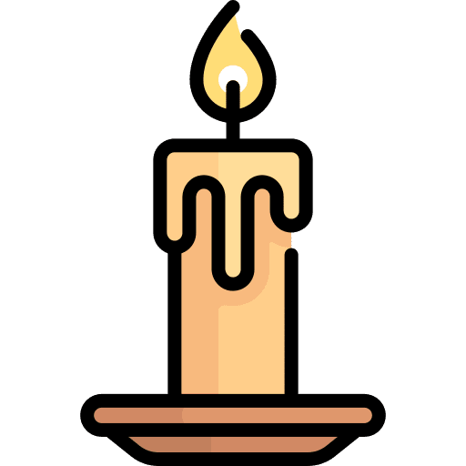 Candle decoration wellness illumination icon