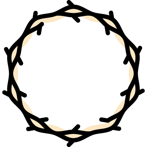 Wreath crucifixion spiritual easter icon