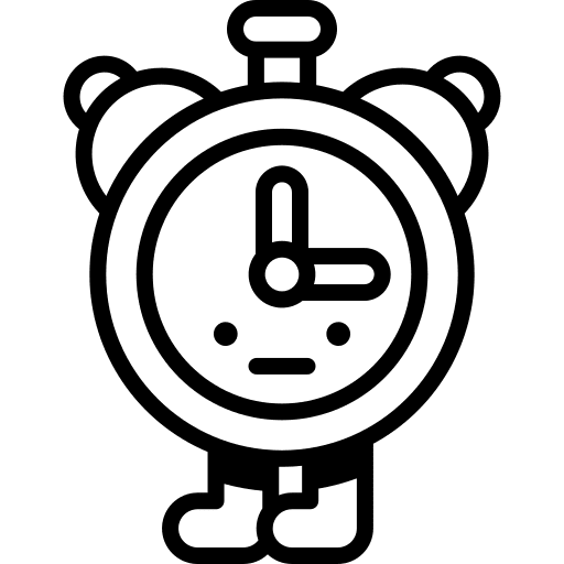 Alarm clock time and date alarm clock clock icon