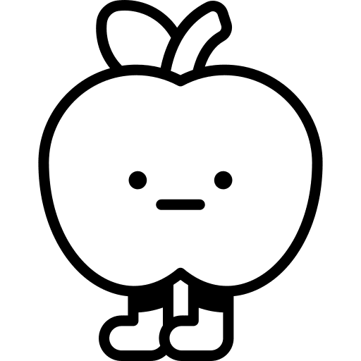 Apple organic fruit vegetarian icon