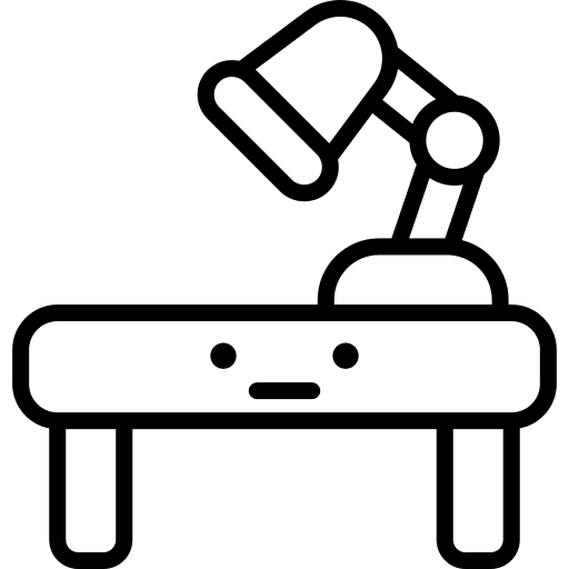 Desk lamp study desk icon