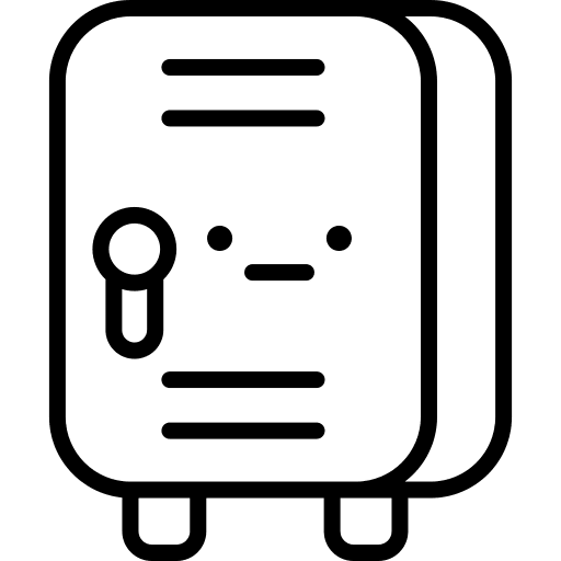 Locker closet furniture and household cupboard icon