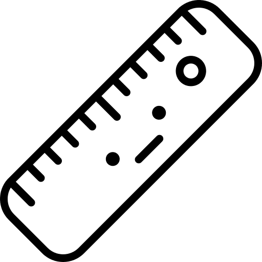 Ruler measuring tape fitness education icon