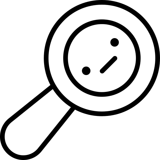 Magnifying glass zoom education search icon