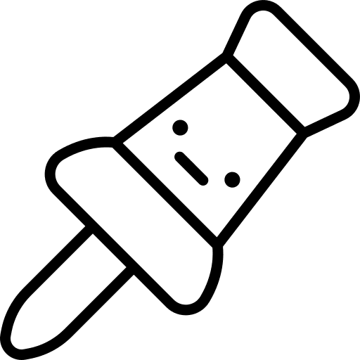 Pin ui push pin school material icon