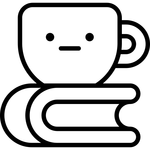 Book drink cup education icon