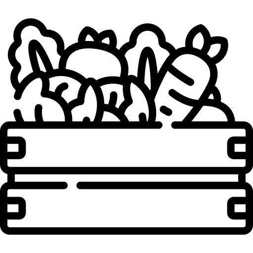 Vegetables agriculture food farming and gardening icon