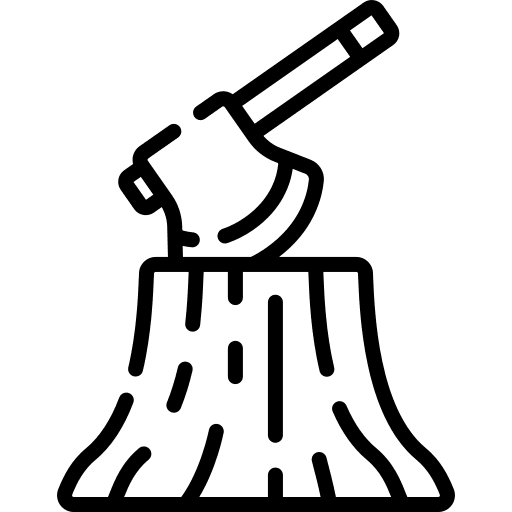 Lumber wood outdoor axe icon