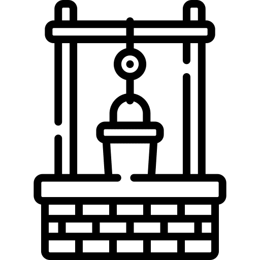 Well water structure architecture icon